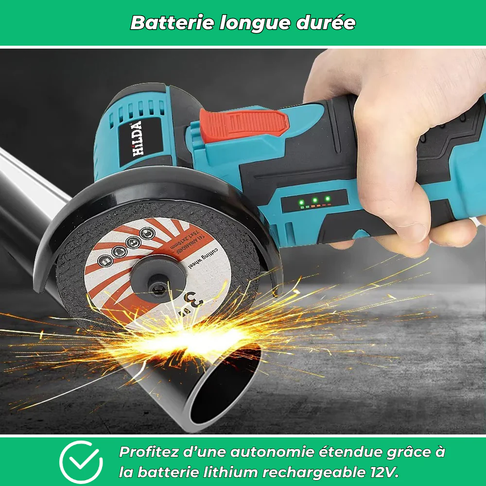 Meuleuse portable rechargeable 12V – Mini outil multifonction Polissage Meulage - Image 4