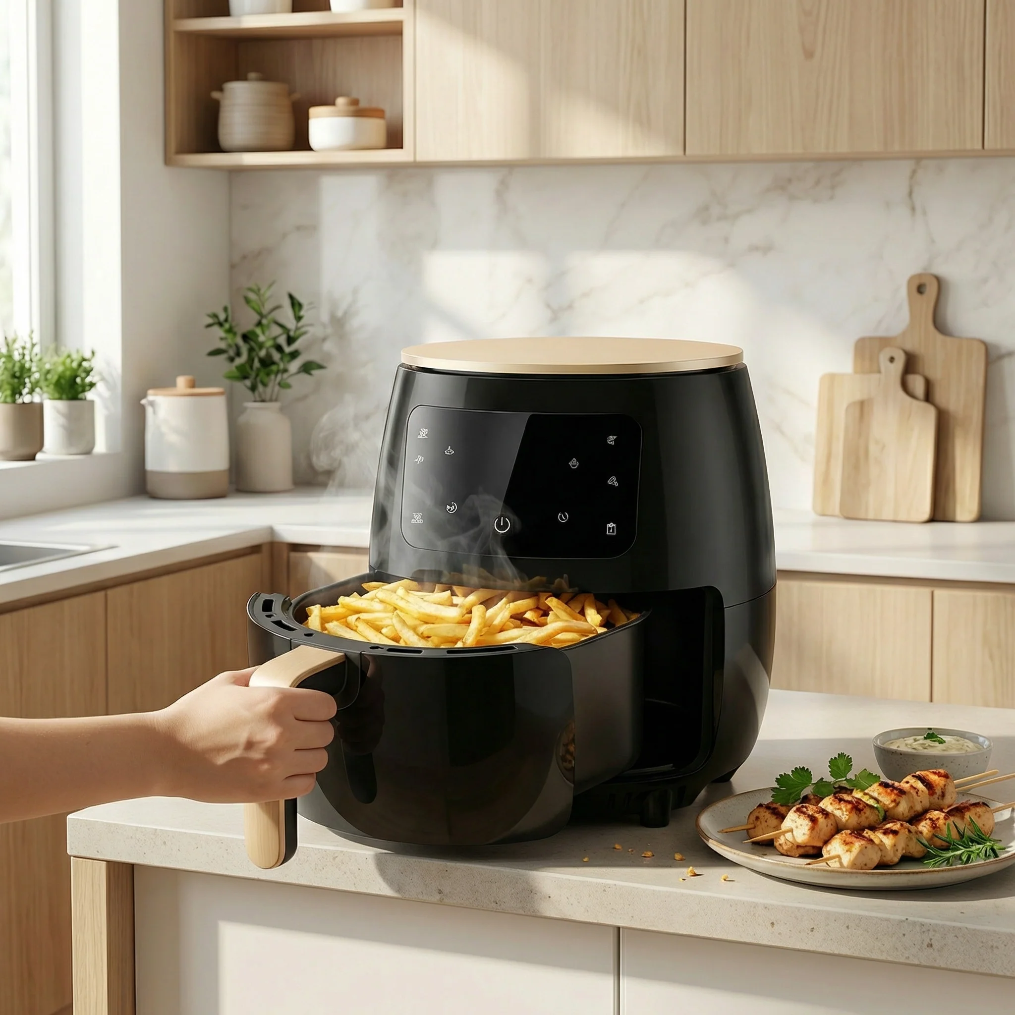 Friteuse Sans Huile 5.5L Tactile | Air Fryer Numérique Puissant Friteuse Électrique - Image 3