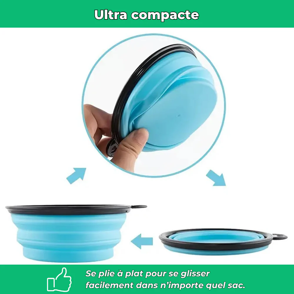 Gamelle pliable en silicone pour chien et chat – Voyage, camping et promenade - Image 3