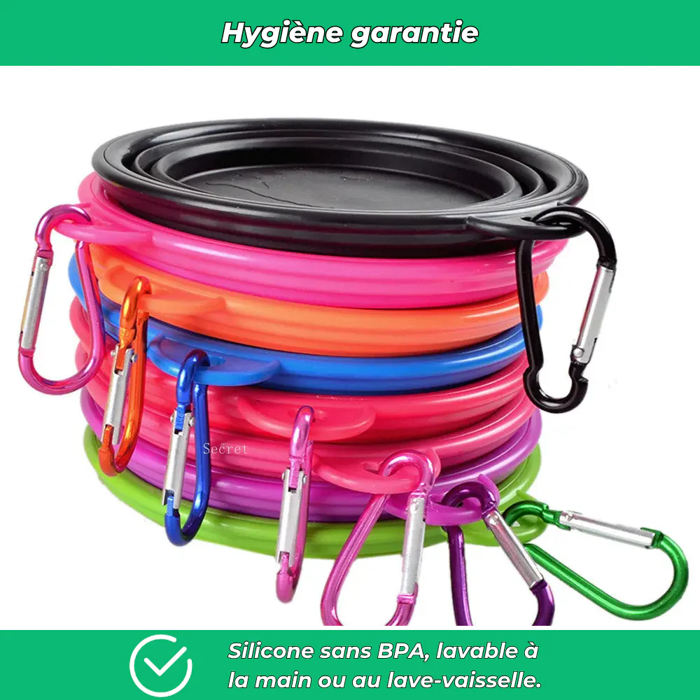 Gamelle pliable en silicone pour chien et chat – Voyage, camping et promenade - Image 4