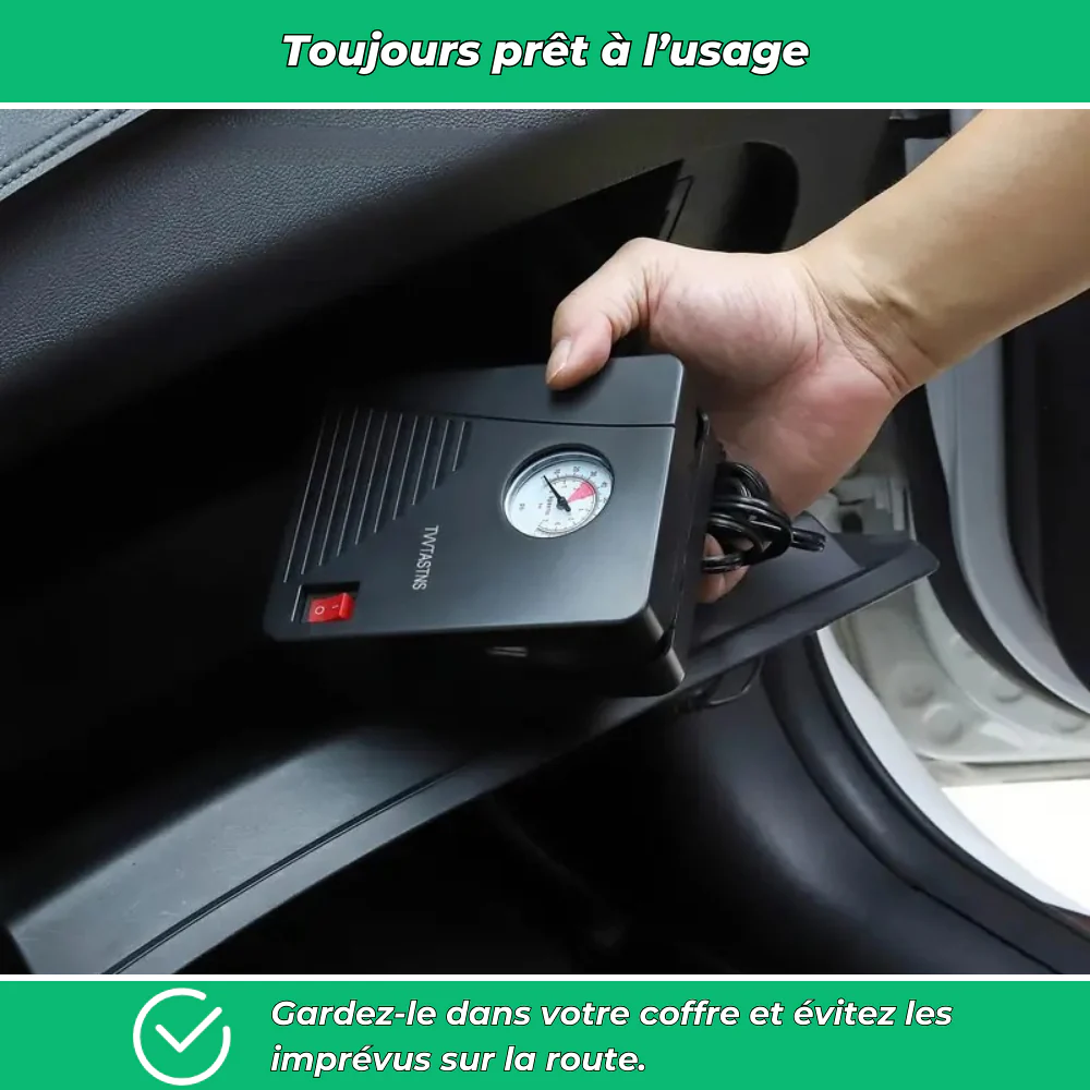 Gonfleur pneus portable 12V 100 PSI avec LED - Image 3