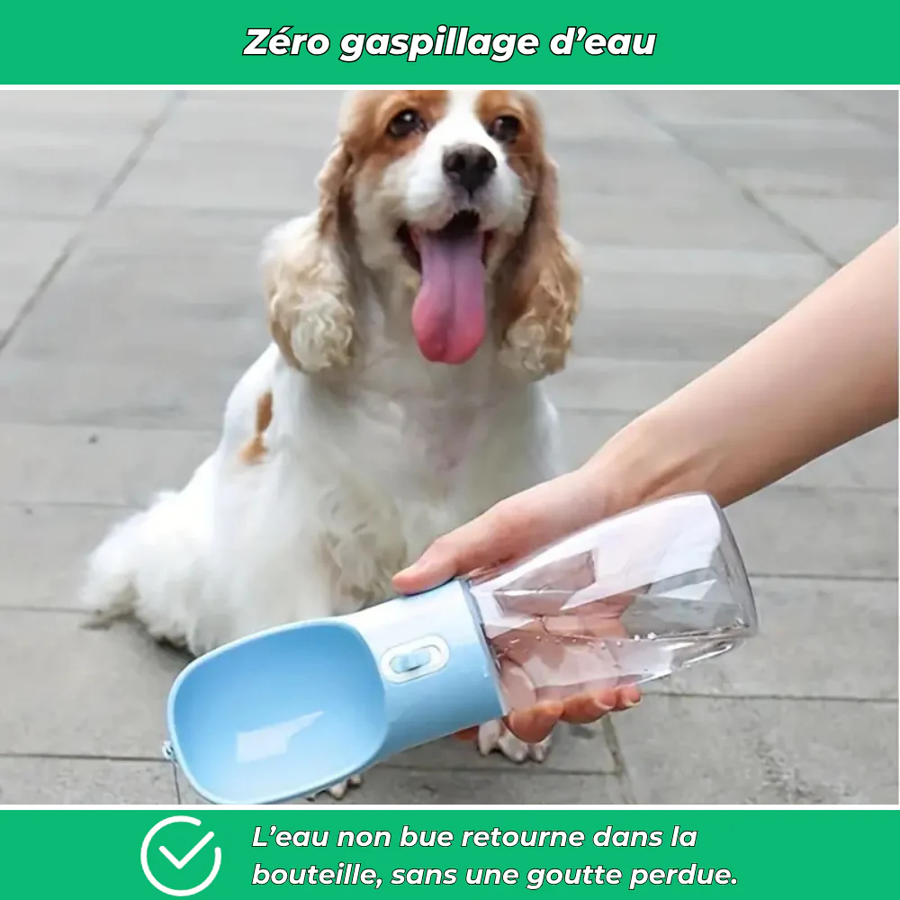 Gourde de voyage avec bol intégré pour chien – Hydratation pratique en extérieur - Image 4