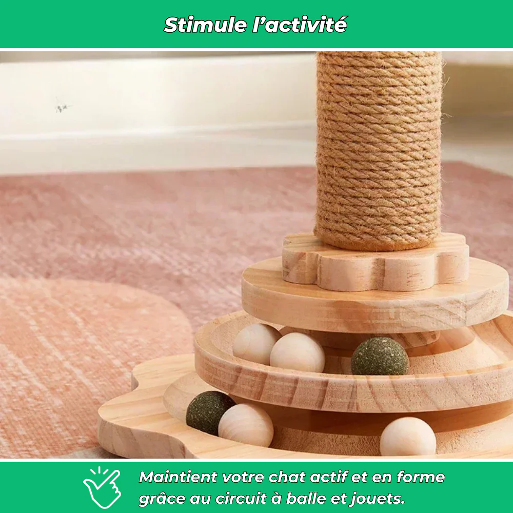 Griffoir Interactif Multifonction pour Chats – Jouet, Grattoir et Antistress - Image 3