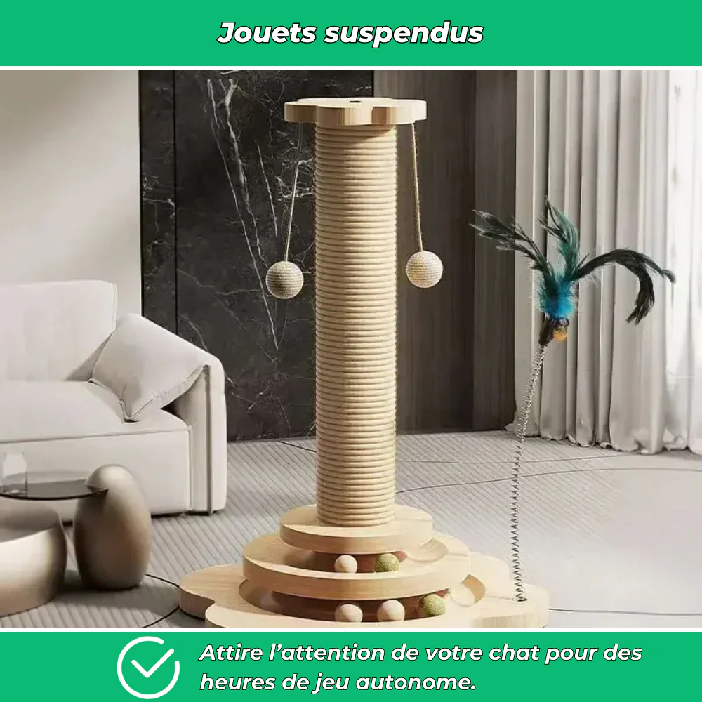 Griffoir Interactif Multifonction pour Chats – Jouet, Grattoir et Antistress - Image 5