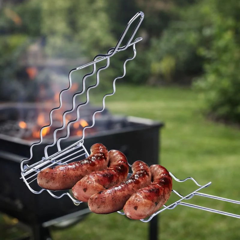 Grill’PRO | Panier à barbecue spécial saucisses en métal – Cuisson uniforme – Accessoire BBQ robuste - Image 2