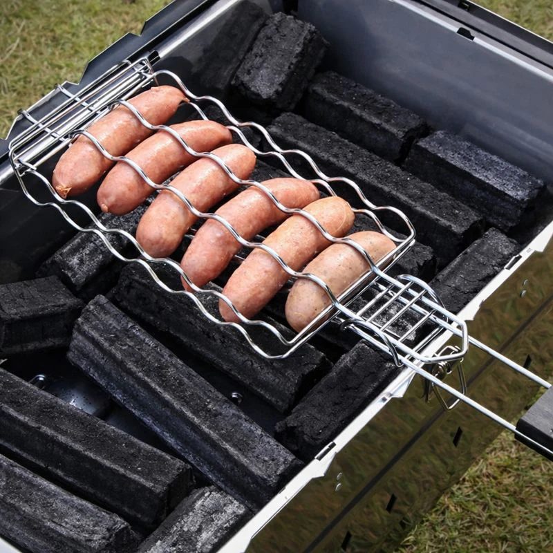 Grill’PRO | Panier à barbecue spécial saucisses en métal – Cuisson uniforme – Accessoire BBQ robuste - Image 3