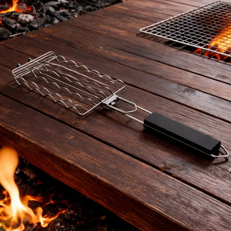 Grill’PRO | Panier à barbecue spécial saucisses en métal – Cuisson uniforme – Accessoire BBQ robuste - Image 4