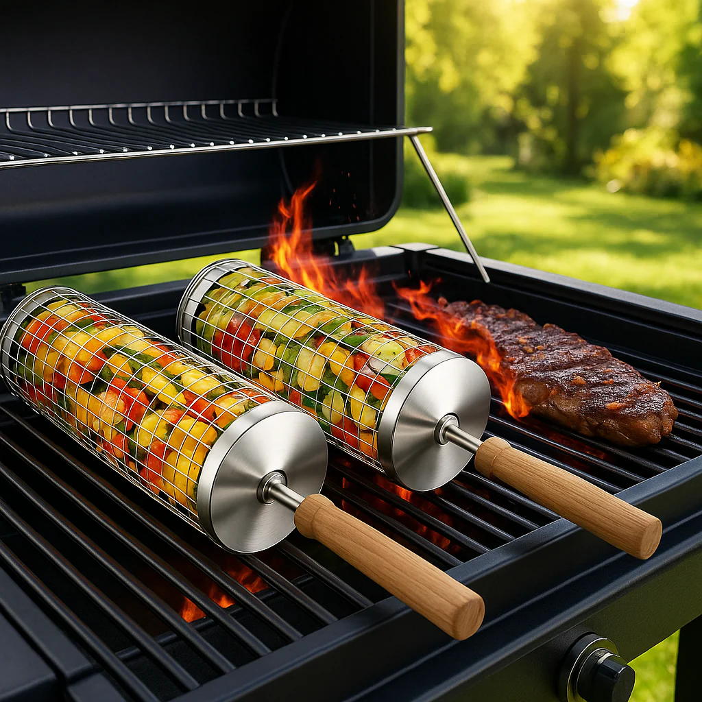 GrillMaster | Paniers inox pour cuisson au barbecue | 1+1 Offert - Image 5