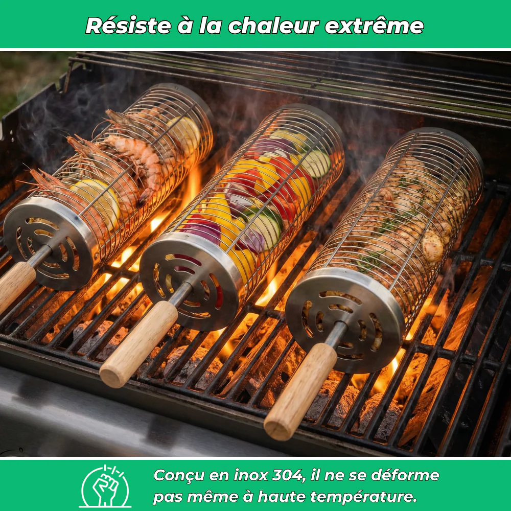 GrillMaster | Paniers inox pour cuisson au barbecue | 1+1 Offert - Image 6