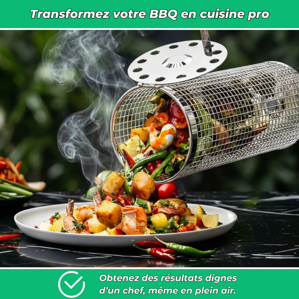 GrillMaster | Paniers inox pour cuisson au barbecue | 1+1 Offert - Image 7
