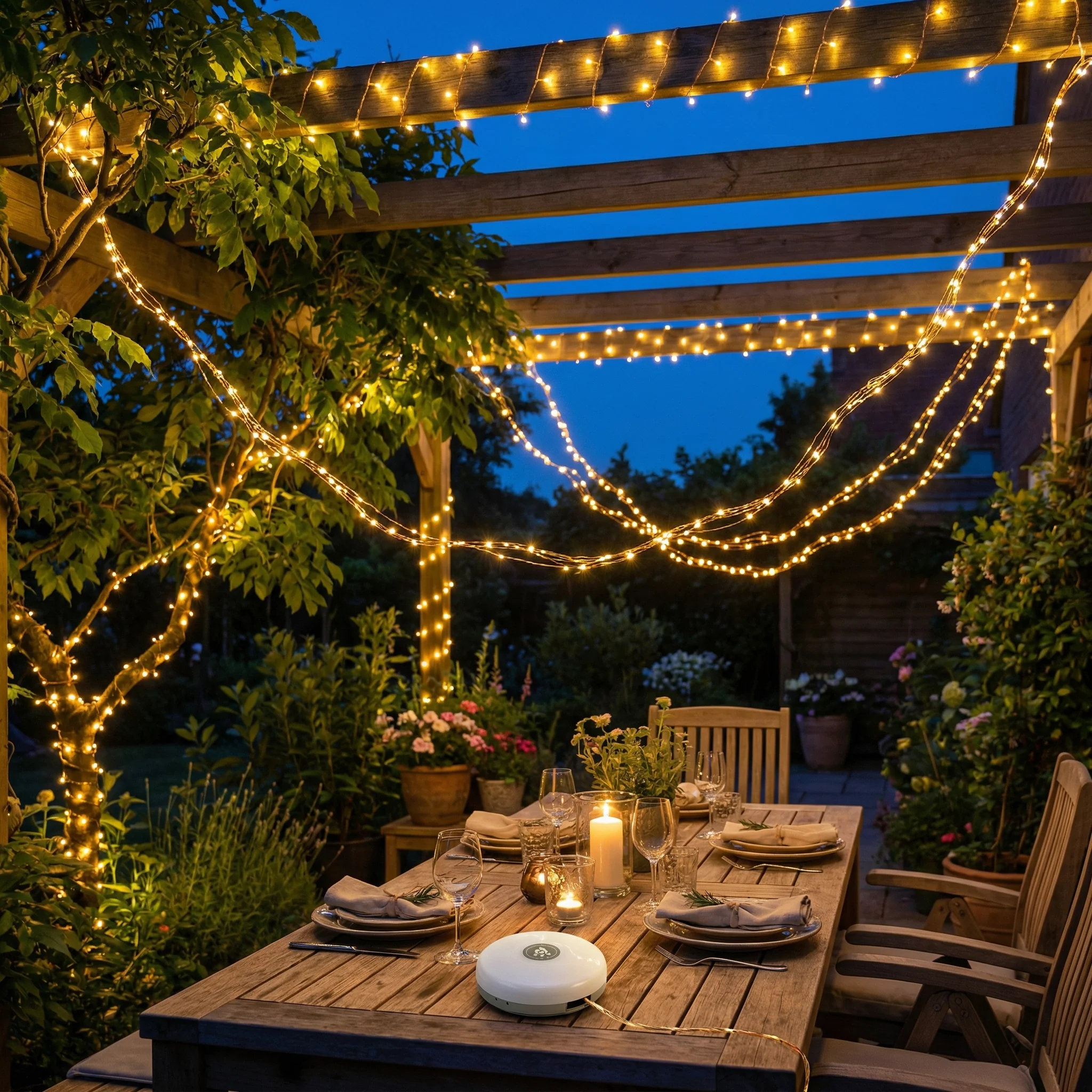 Guirlande Lumineuse LED 10m Rechargeable Étanche | Éclairage Ambiance Camping, Jardin, Terrasse & Tente 4-en-1 - Image 3