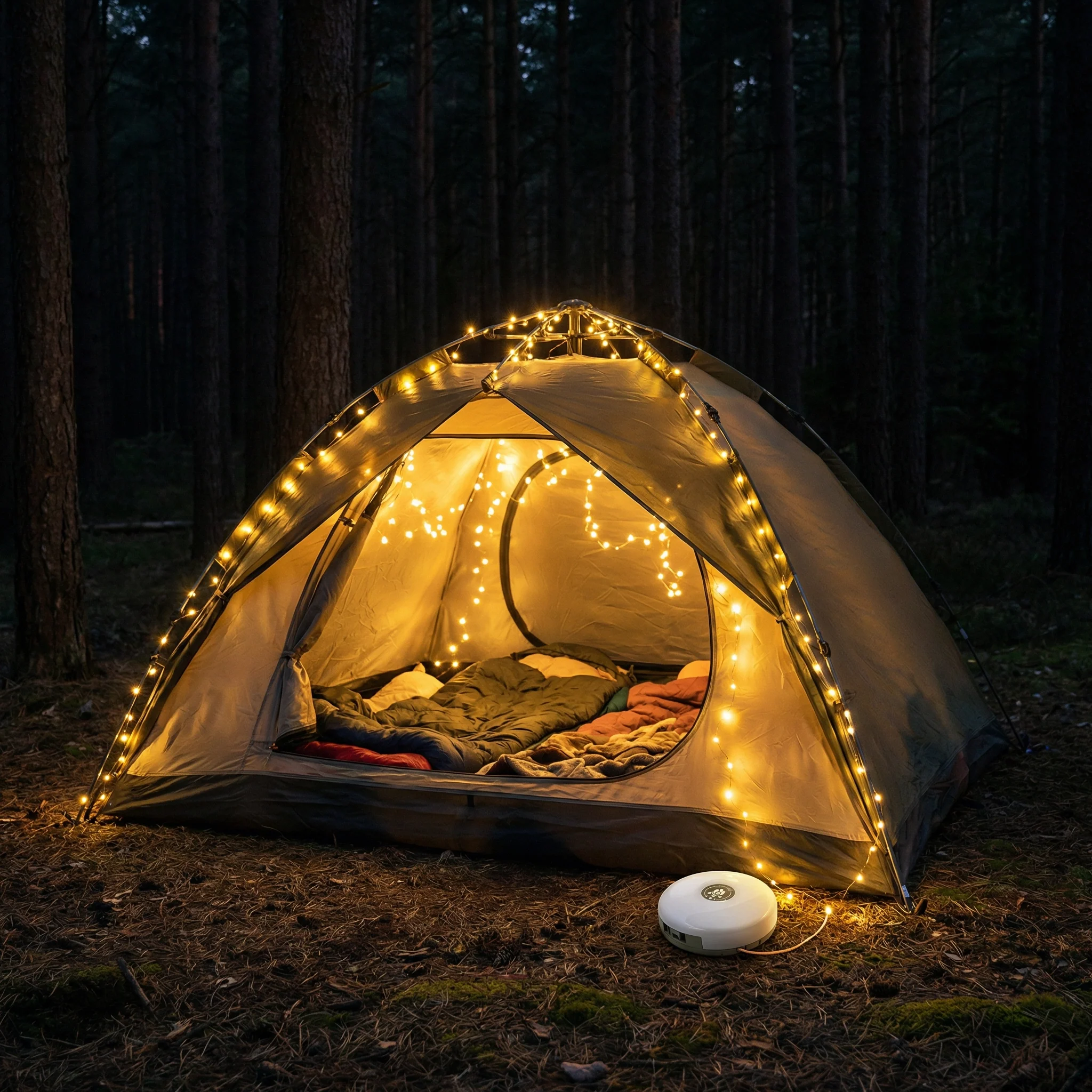 Guirlande Lumineuse LED 10m Rechargeable Étanche | Éclairage Ambiance Camping, Jardin, Terrasse & Tente 4-en-1 - Image 4