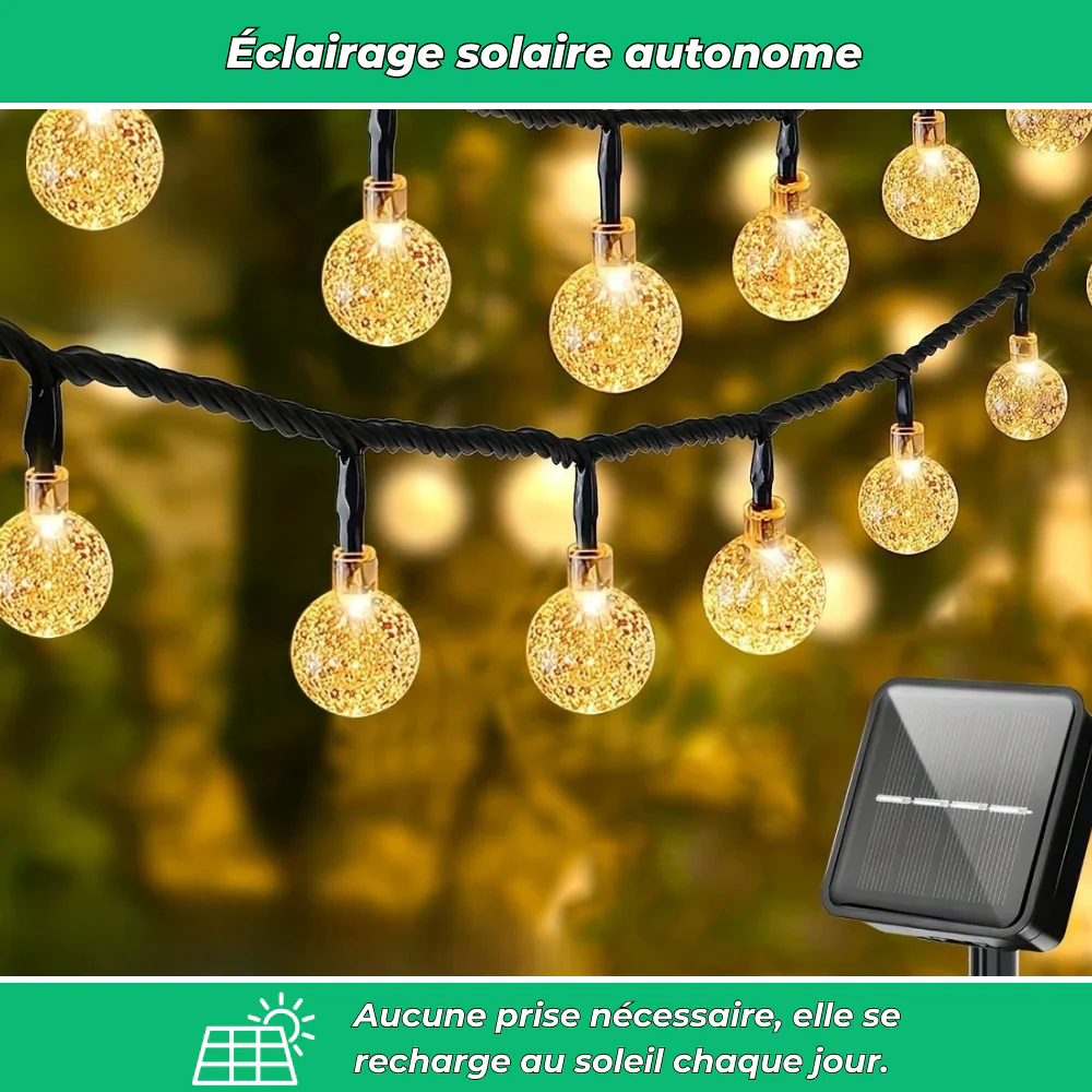Guirlande Solaire Cristal – Éclairez vos soirées en extérieur - Image 4