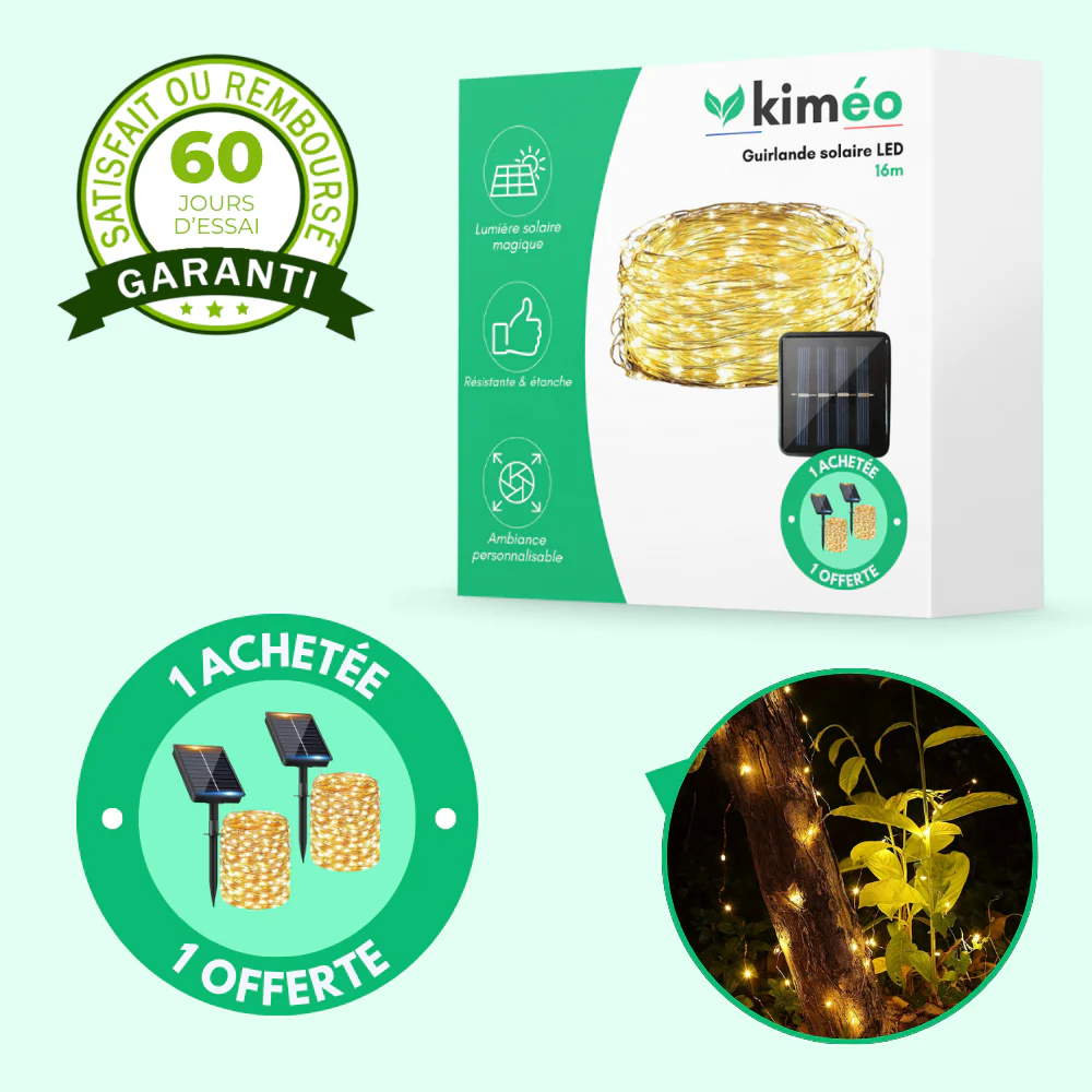 Guirlande solaire LED extérieure – Ambiance chaleureuse et économique - Image 2