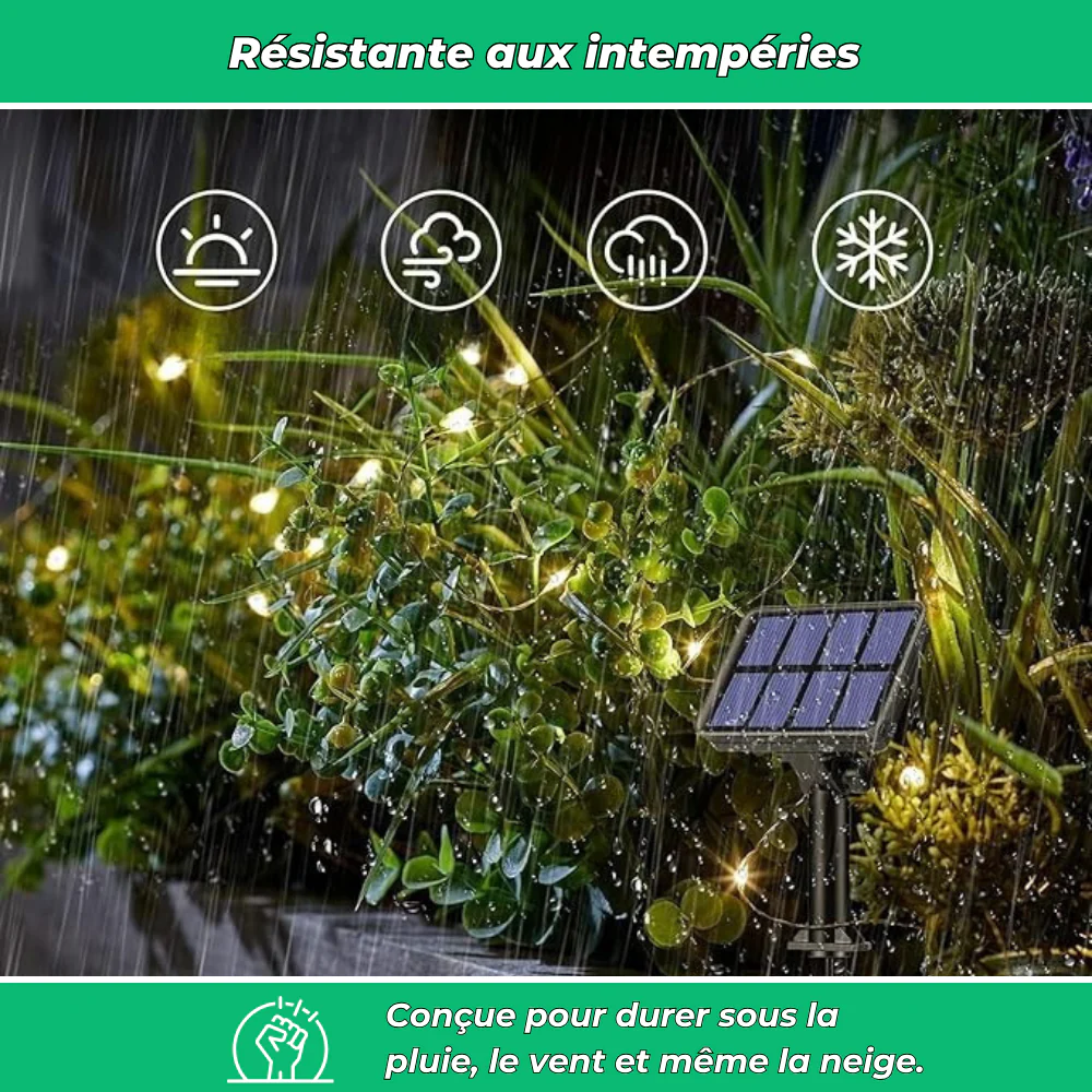 Guirlande solaire LED extérieure – Ambiance chaleureuse et économique - Image 4