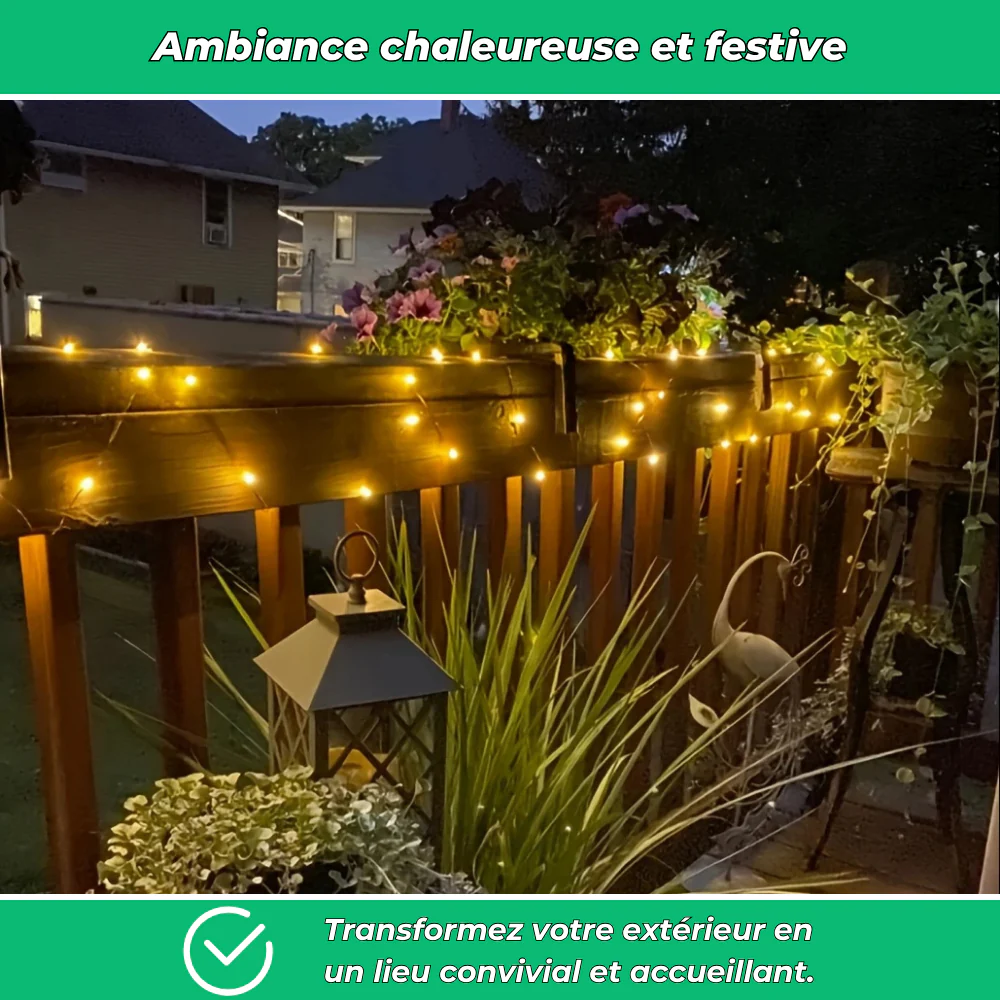 Guirlande solaire LED extérieure – Ambiance chaleureuse et économique - Image 5