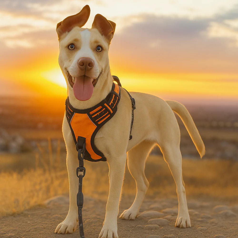 Harnais chien anti-traction réfléchissant avec poignée – Grand chien - Image 9