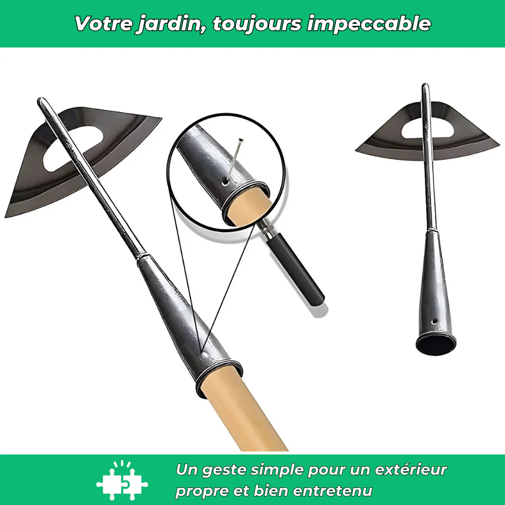 Houe de Désherbage en Acier Robuste – Outil de Jardinage pour Enlever les Mauvaises Herbes - Image 5