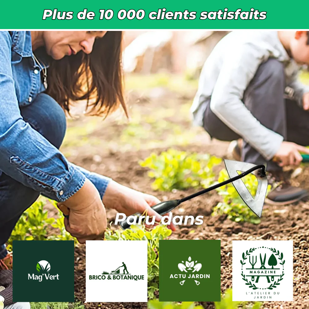 Houe de Désherbage en Acier Robuste – Outil de Jardinage pour Enlever les Mauvaises Herbes - Image 6