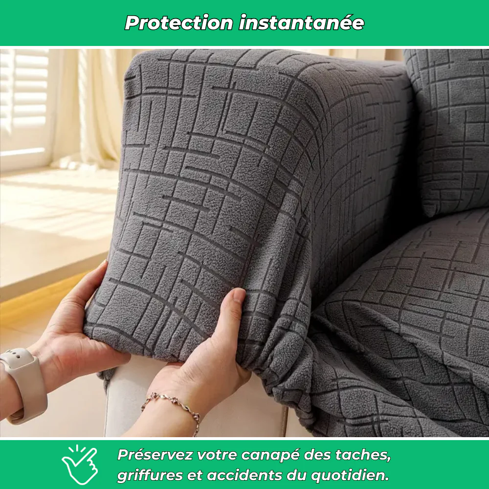 Housse canapé extensible lavable – Protection fauteuil & canapé 4 places - Image 3