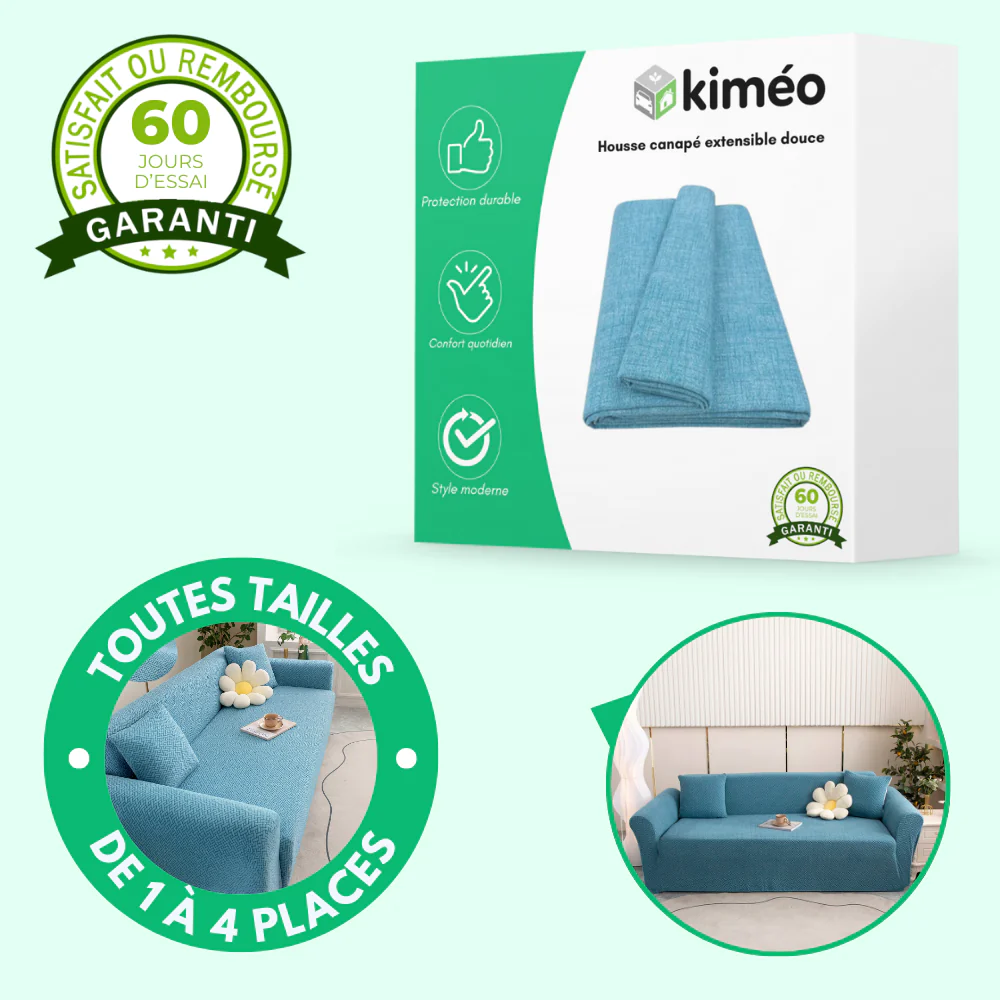 Housse canapé extensible douce – Protection confortable 1 à 4 places - Image 2