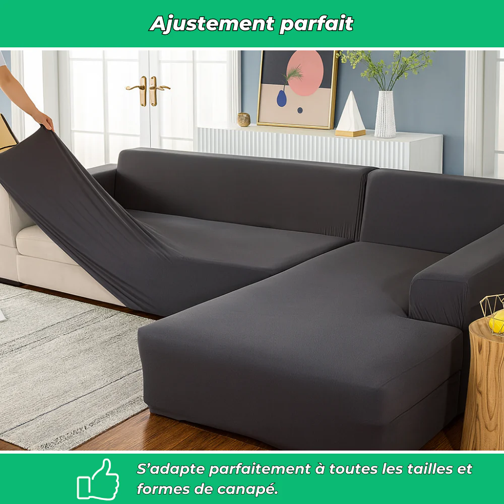Housse extensible pour canapé d'angle – Lot de 2 - Image 5