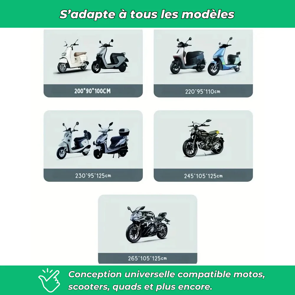 Housse de moto 210D imperméable et anti-UV - Image 5