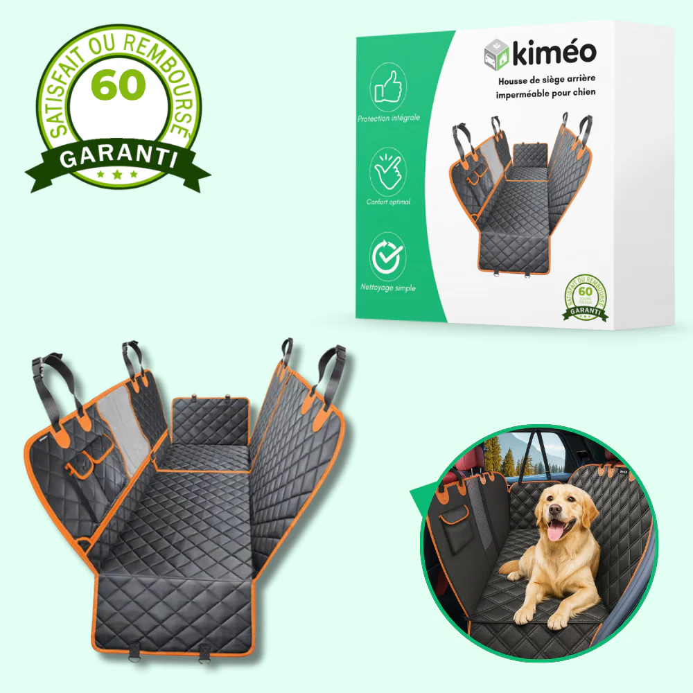 Protection de siège auto arrière pour chien – Antidérapante, imperméable et universelle 135x148 cm - Image 2