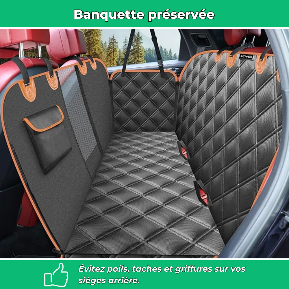 Protection de siège auto arrière pour chien – Antidérapante, imperméable et universelle 135x148 cm - Image 3