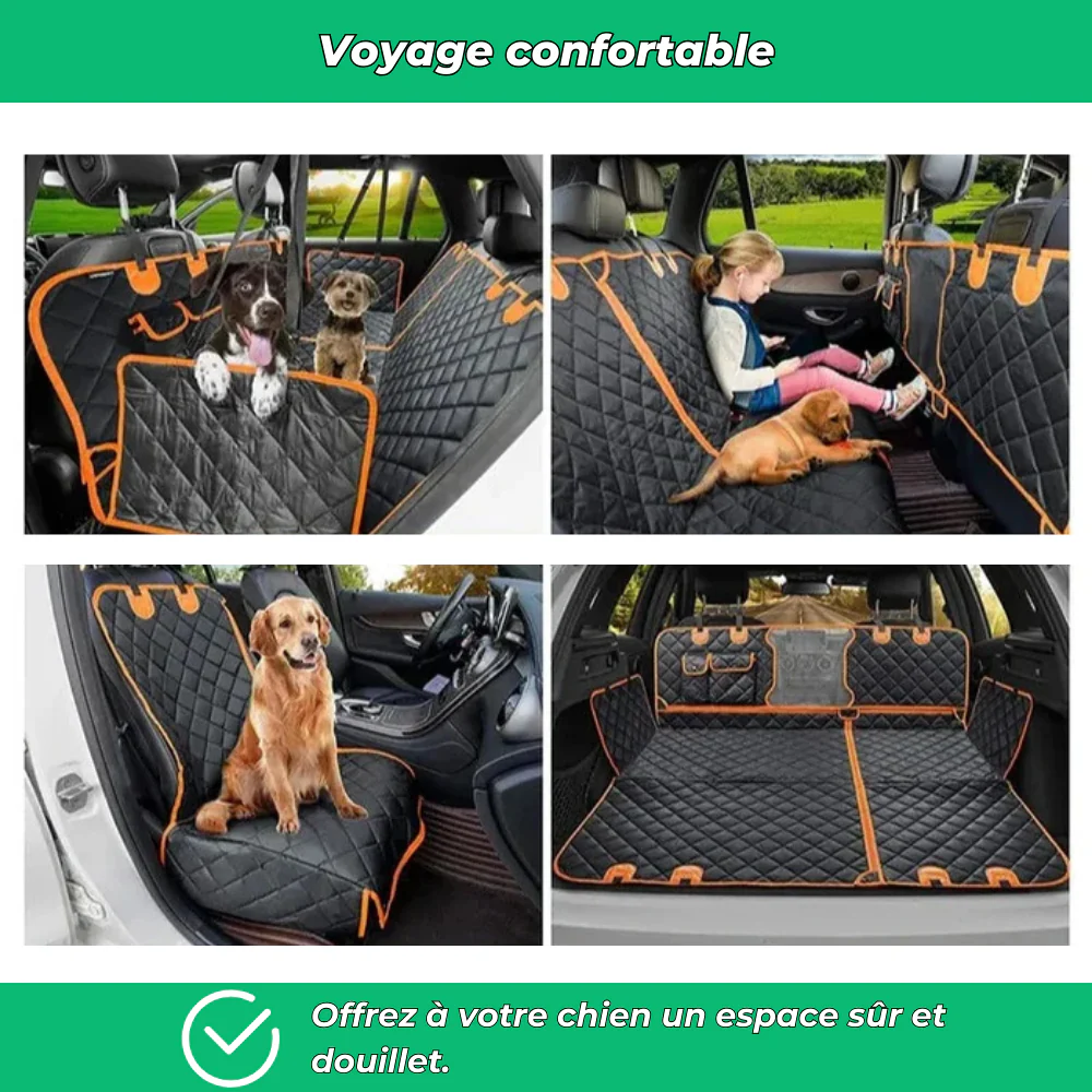 Protection de siège auto arrière pour chien – Antidérapante, imperméable et universelle 135x148 cm - Image 4