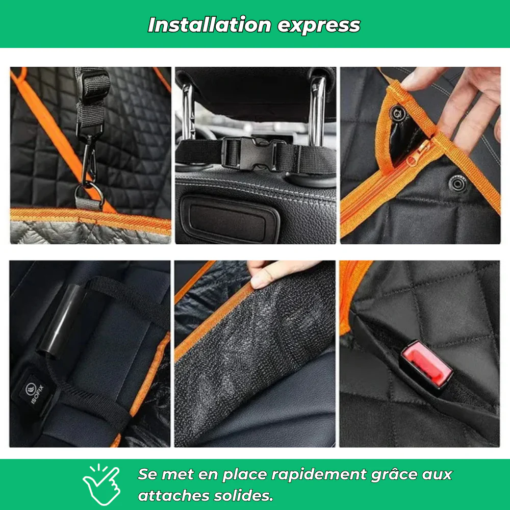 Protection de siège auto arrière pour chien – Antidérapante, imperméable et universelle 135x148 cm - Image 5