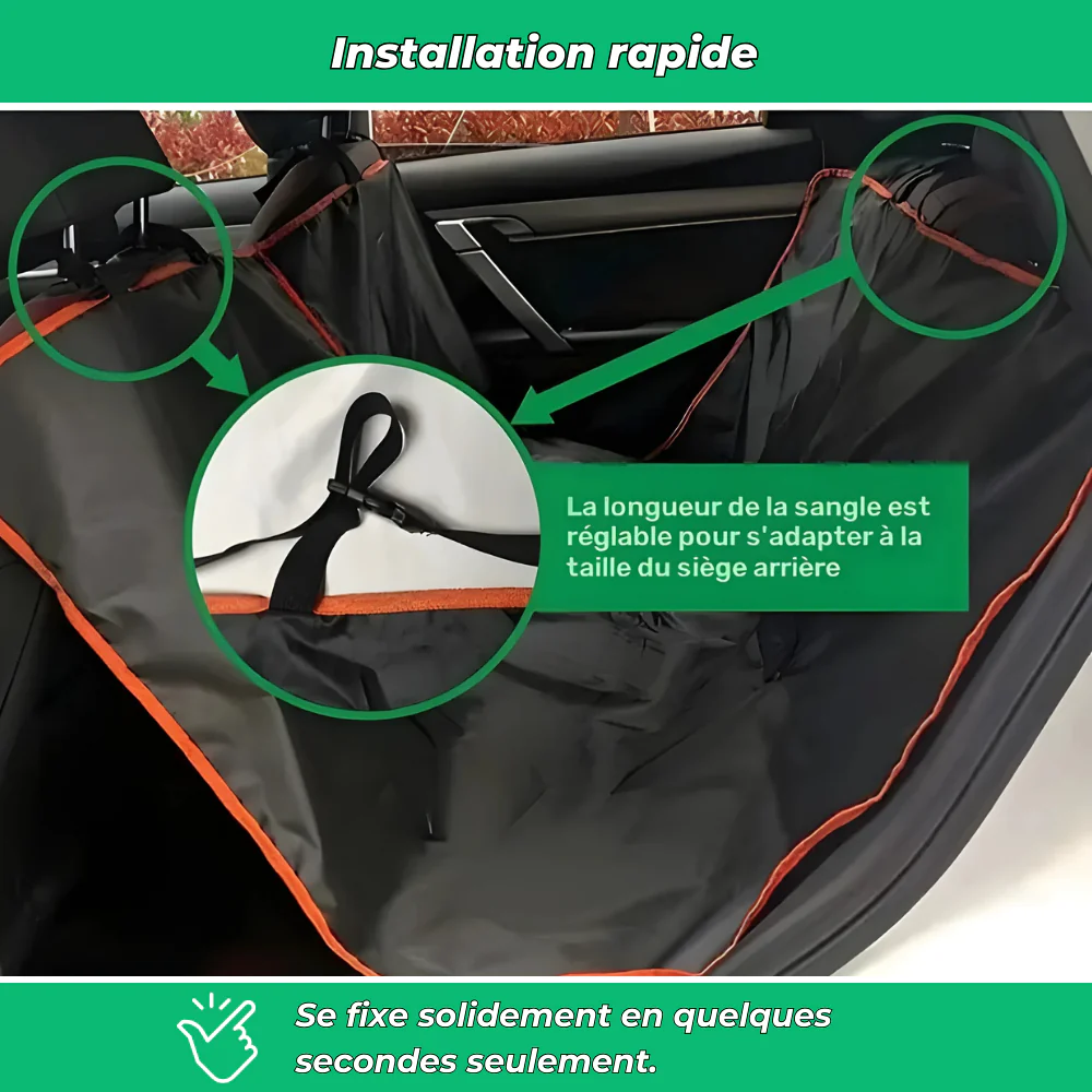 Tapis de protection de siège auto pour chien – Tapis pliable Oxford 210D résistant - Image 5