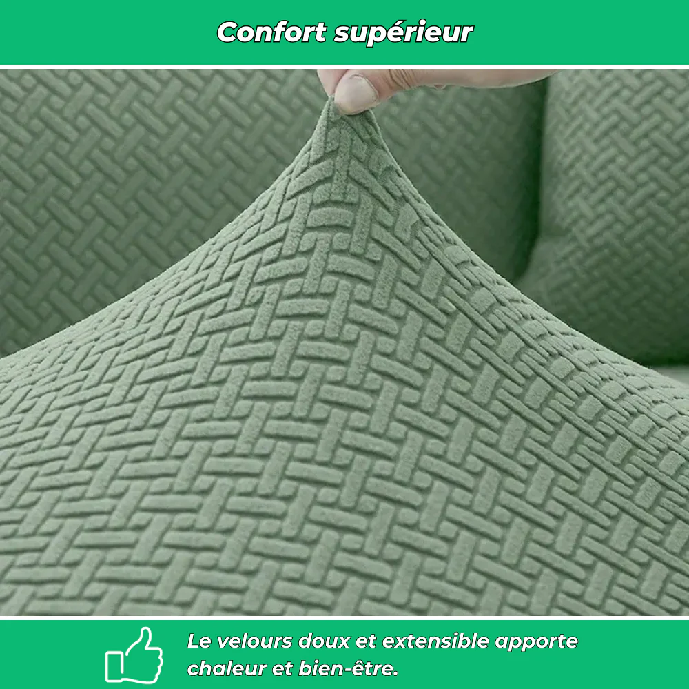 Housses de chaise en velours extensibles lavables (lot de 4 - Image 5