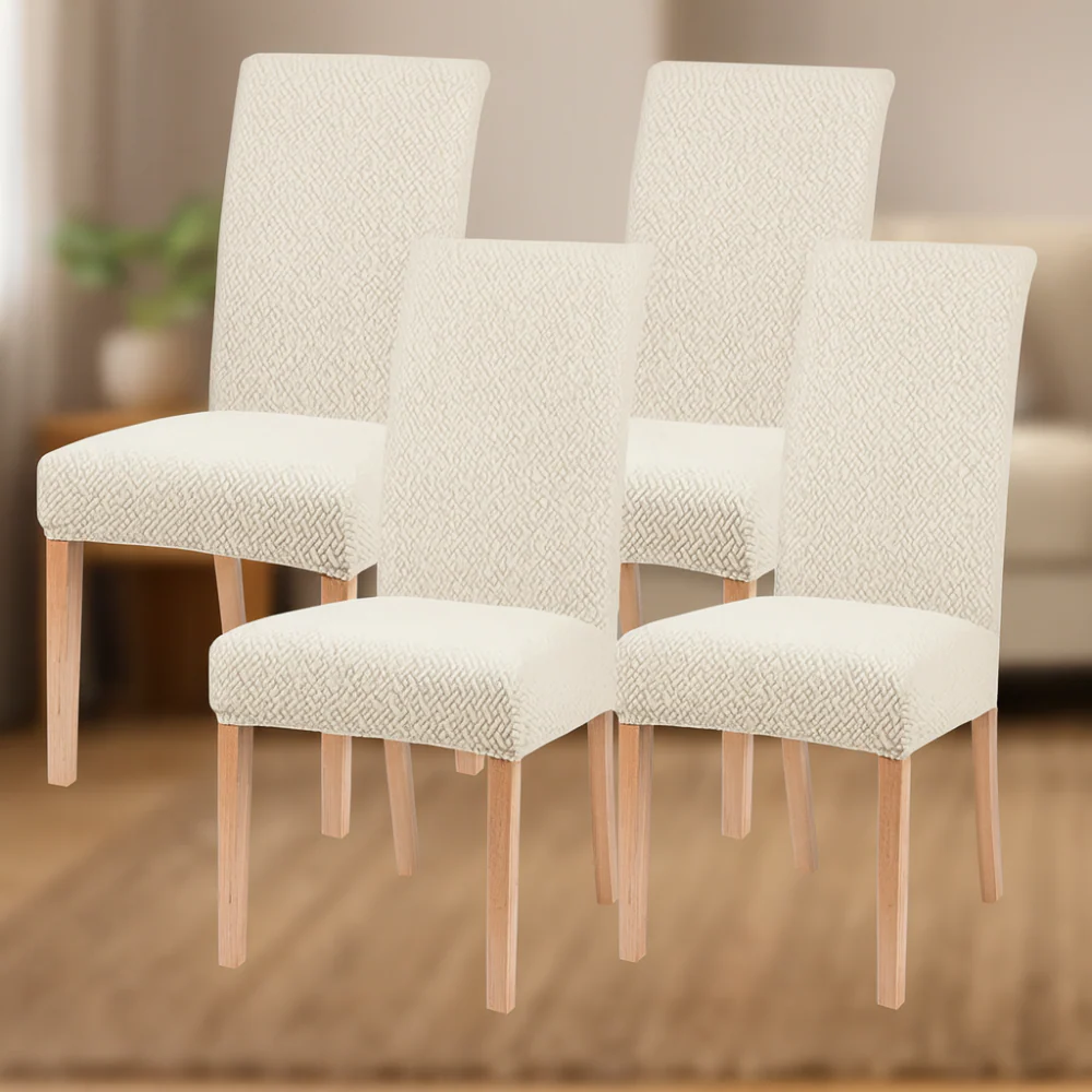 Housses de chaise en velours extensibles lavables (lot de 4 - Image 6