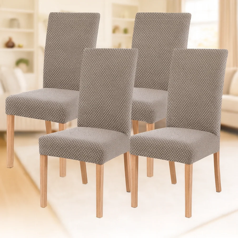 Housses de chaise en velours extensibles lavables (lot de 4 - Image 7