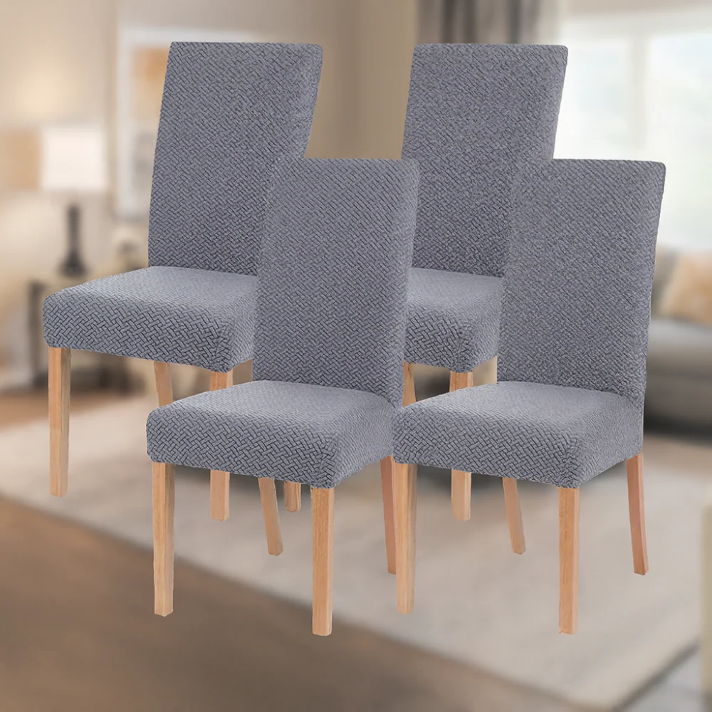 Housses de chaise en velours extensibles lavables (lot de 4 - Image 8