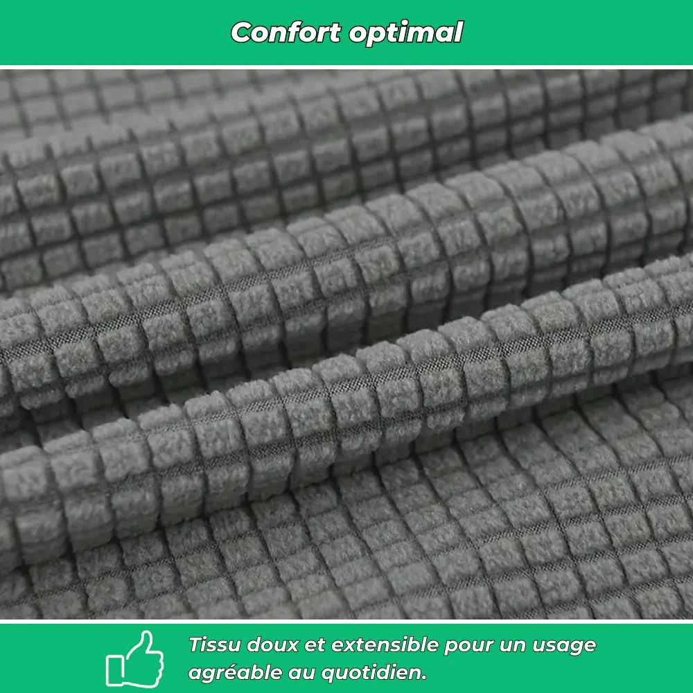 Housses de chaise en velours Jacquard extensibles lavables (lot de 4) - Image 5