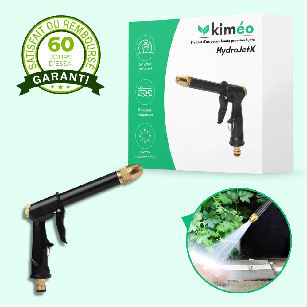 Pistolet d'Arrosage Haute Pression à 8 Jets – Arrosage Puissant pour Jardin et Nettoyage - Image 2