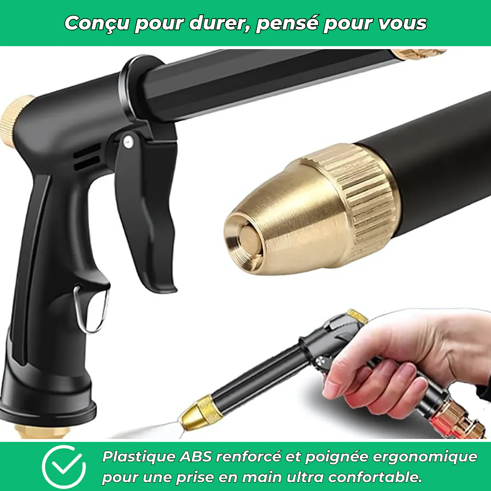Pistolet d'Arrosage Haute Pression à 8 Jets – Arrosage Puissant pour Jardin et Nettoyage - Image 5