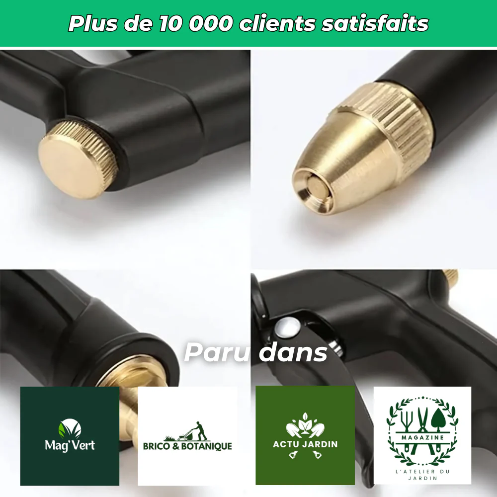 Pistolet d'Arrosage Haute Pression à 8 Jets – Arrosage Puissant pour Jardin et Nettoyage - Image 6