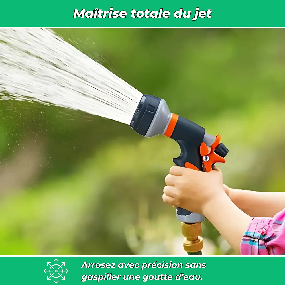 JetGrip Pistolet d'Arrosage Ergonomique à Jets Réglables – Pour Jardin et Arrosage Précis - Image 4