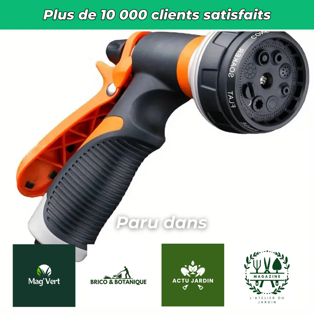 JetGrip Pistolet d'Arrosage Ergonomique à Jets Réglables – Pour Jardin et Arrosage Précis - Image 6