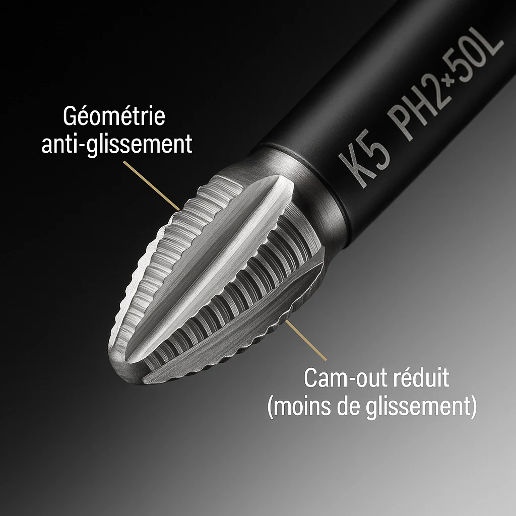 C90 PRO | Kit 6 Embouts de tournevis antidérapants pour Visseuse - Image 7