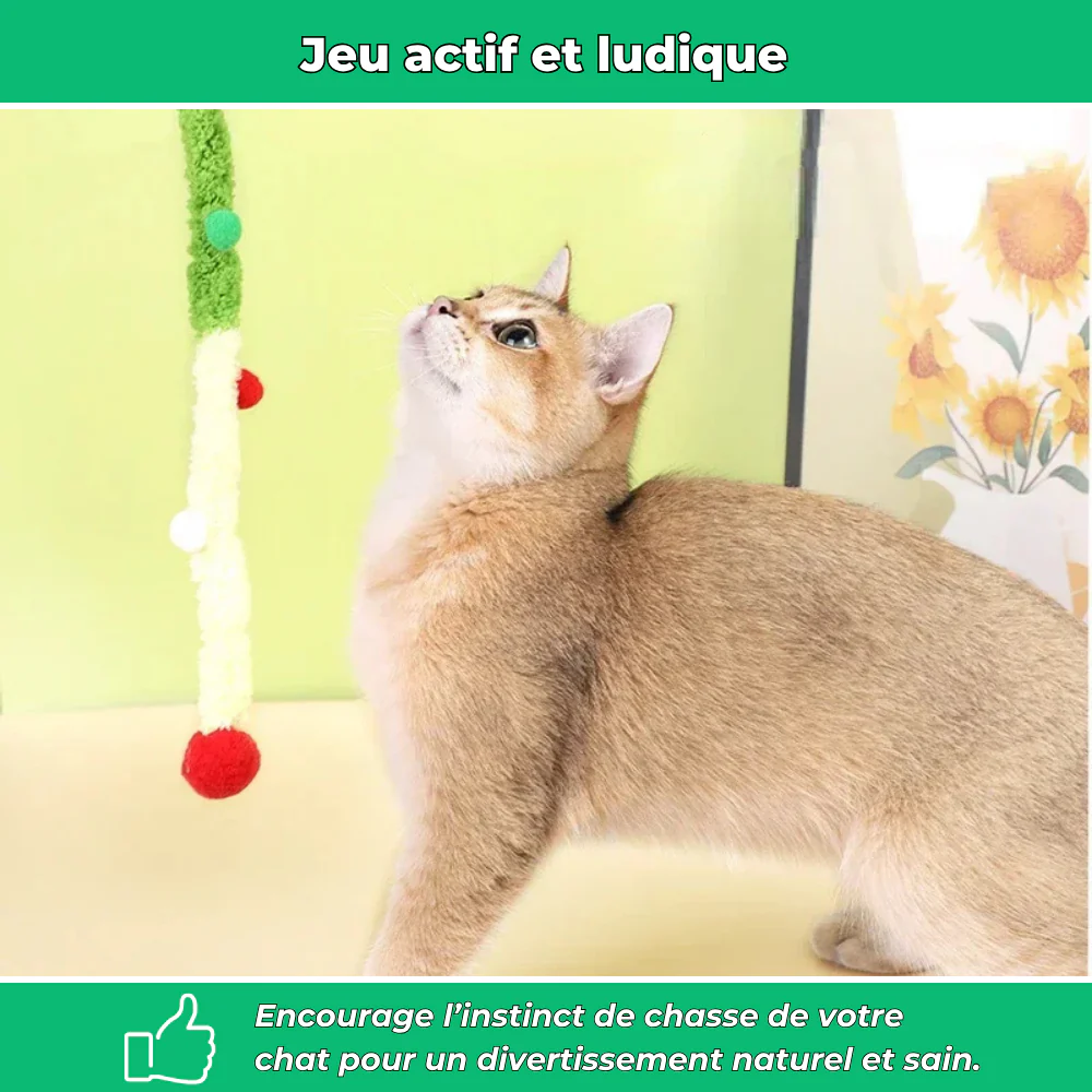 Jouet en peluche pour chat – Souris suspendue avec tige flexible - Image 3