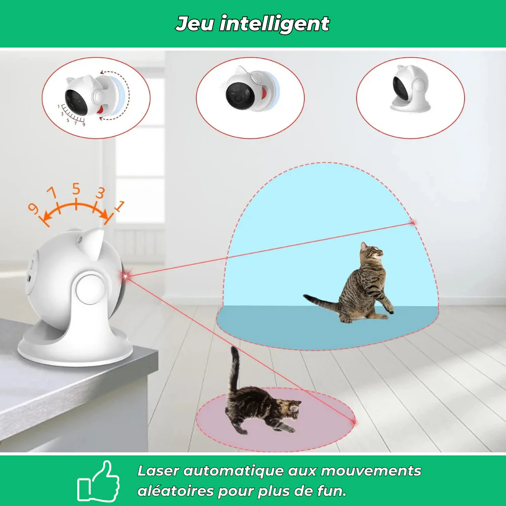 Jouet laser automatique interactif pour chats d’intérieur - Image 5