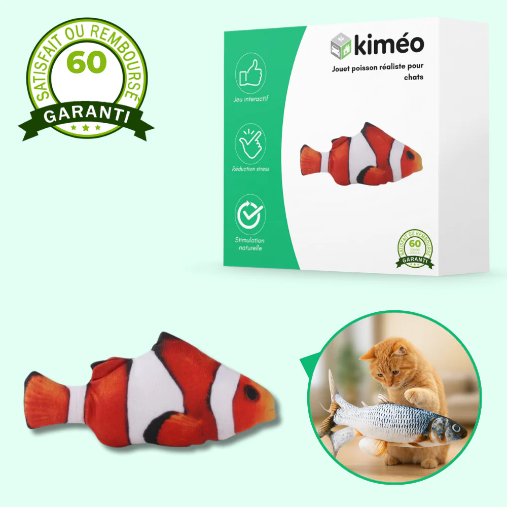Jouet Poisson Interactif Réaliste pour Chats – Peluche Animée avec Mouvement - Image 2