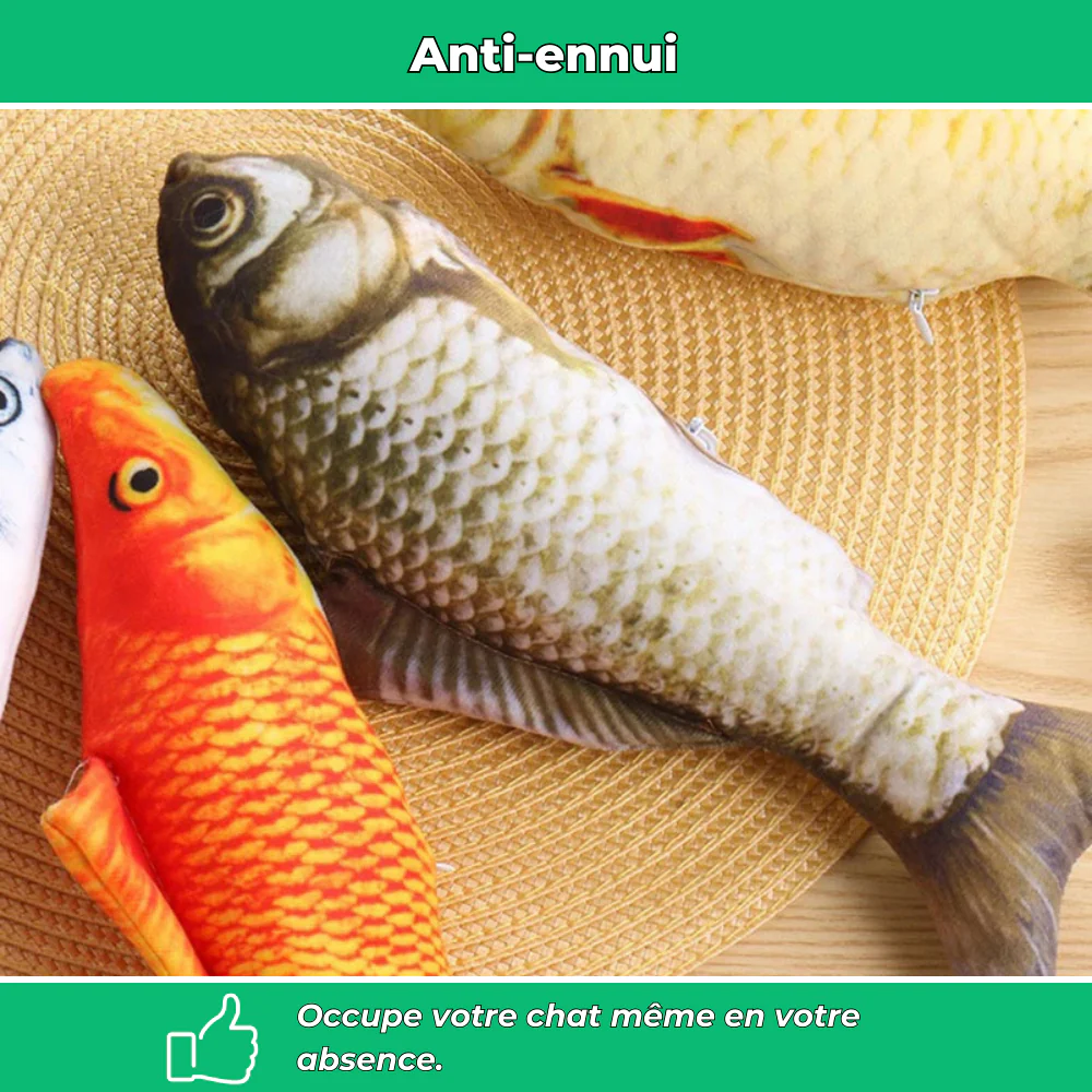 Jouet Poisson Interactif Réaliste pour Chats – Peluche Animée avec Mouvement - Image 4