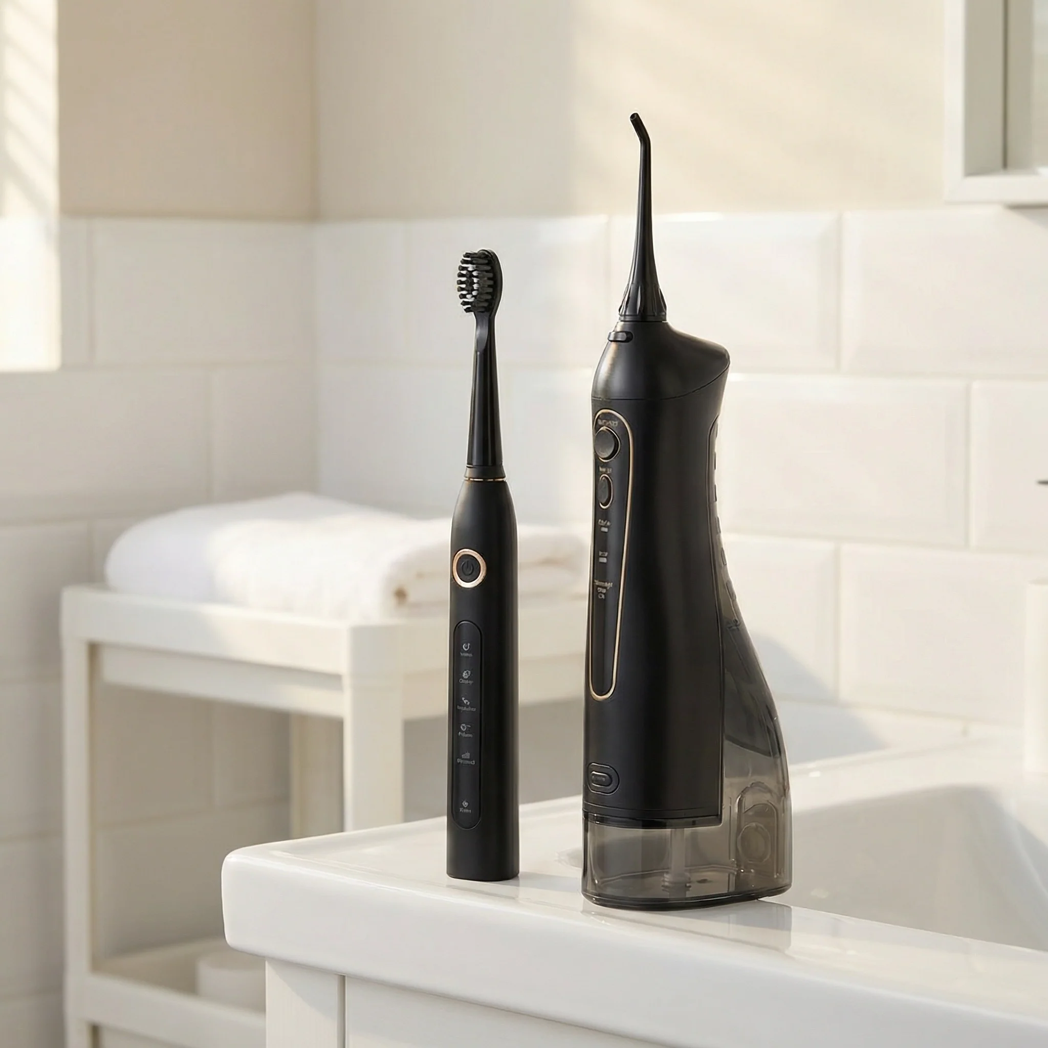 KimiKit | Kit Hygiène Dentaire Complet Électrique | Brosse à Dents Électrique & Jet Dentaire Rechargeable IPX7 - Image 4