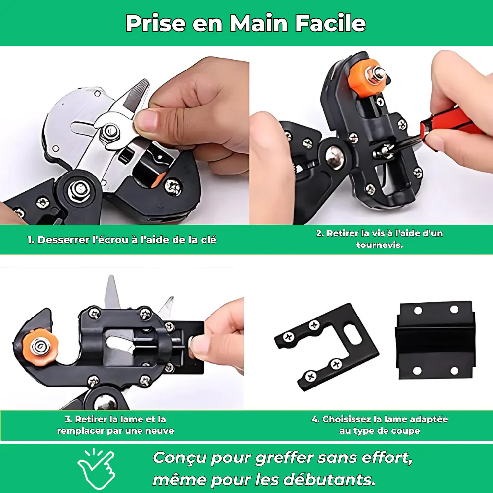 Kit d'Outils de Greffage 3 en 1 – Sécateur, Lames et Ruban pour Greffage Précis et Efficace - Image 4