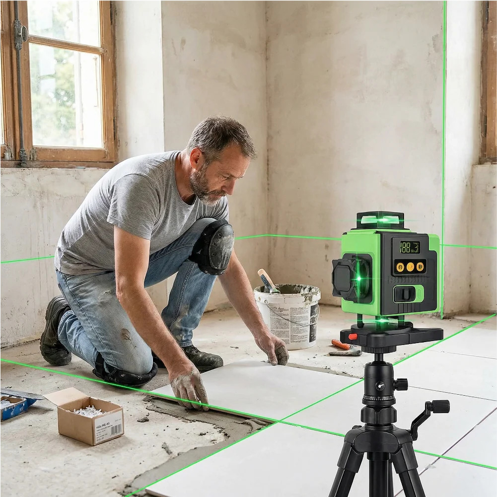 L50 PRO Niveau Laser 4D – 16 Lignes Vertes Auto-Nivelant 360° – Haute Précision Bricolage Pro - Image 3